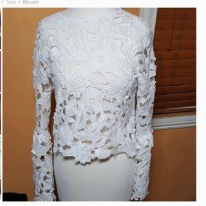 NWOT Beautiful long sleeve lace Blouse